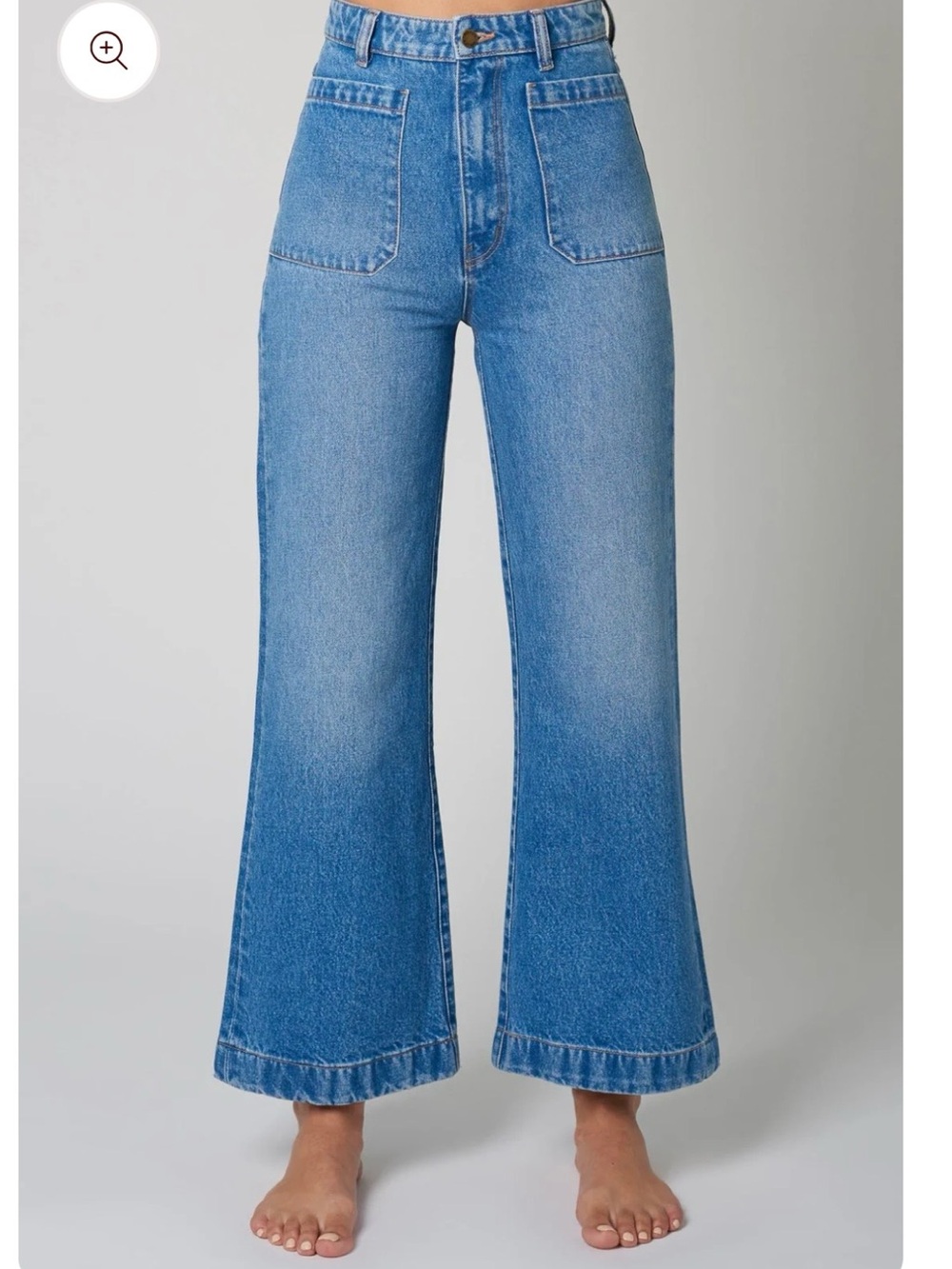ROLLA'S Blue High-Rise Wide Leg Jeans